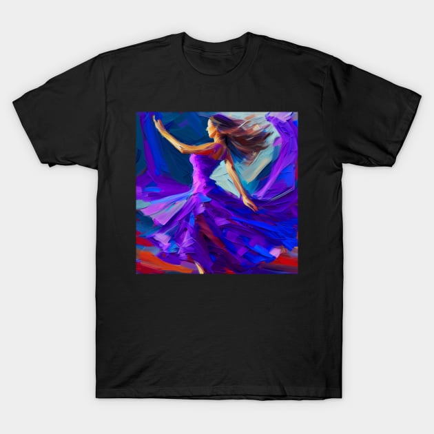 Abstract Art Dancing Girl T-Shirt by Legendary T-Shirts